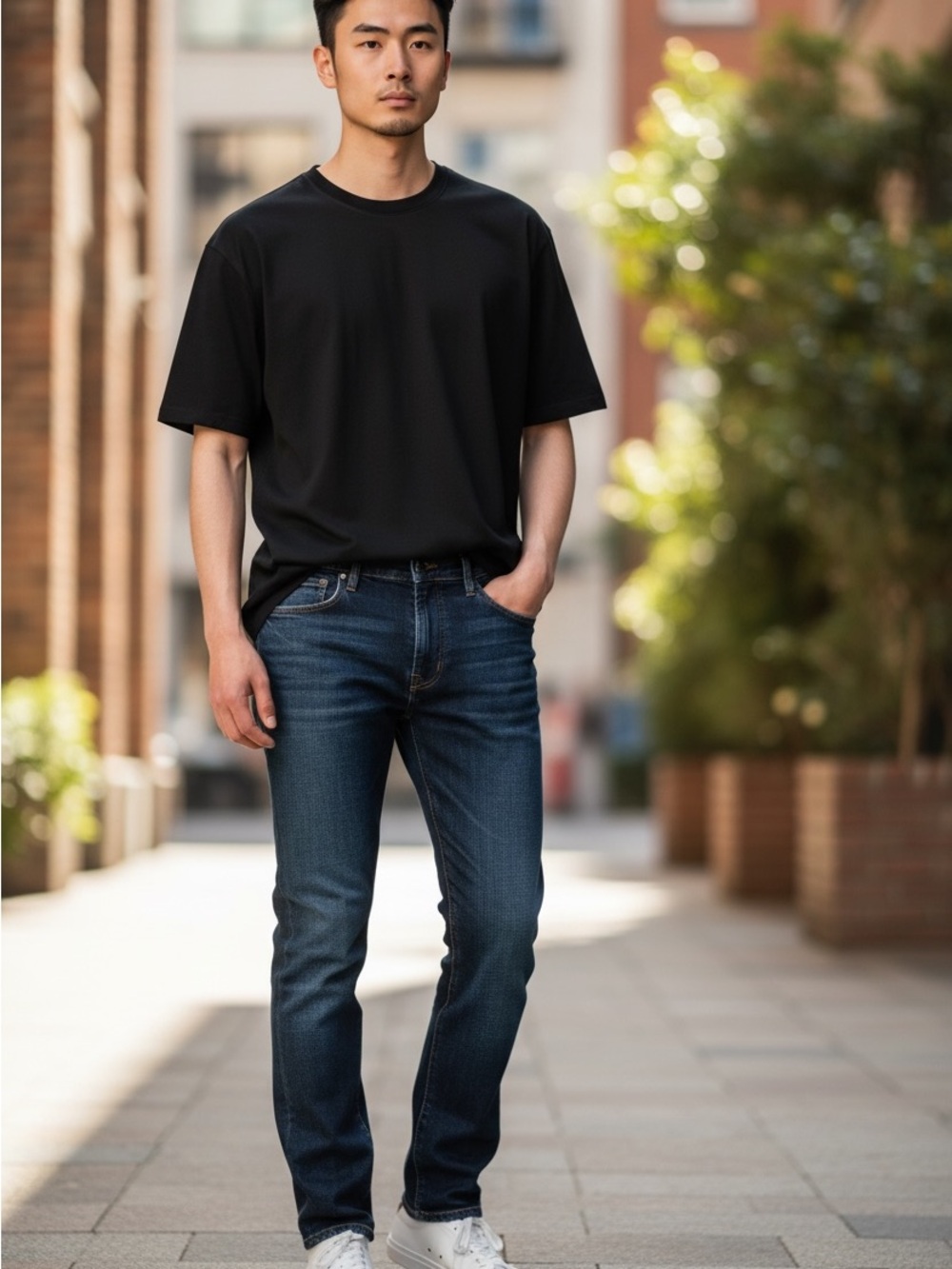 Joe's Jeans Men's Straight Leg Jeans in Washed Blue - Picture 2 of 5